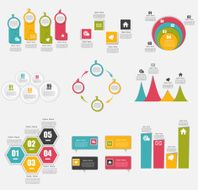 Collection of Infographic Templates for Business Vector Illustra N132
