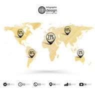 World map wooden design texture infographics vector illustration N4