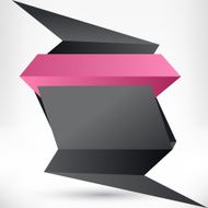 Blank empty speech bubble Origami banner background N23