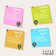Four Paper Flow Chart info graphic elements