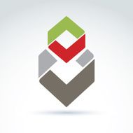 Bright composite corporate geometric element N2