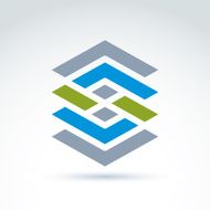 Geometric abstract icon symbol vector graphic design N8