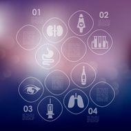 medicine infographic with unfocused background N91