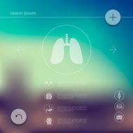medicine infographic with unfocused background N93