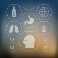 medicine infographic with unfocused background N94