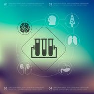 medical infographic with unfocused background N91