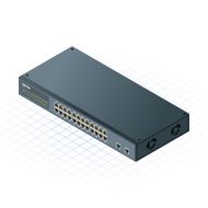 Isometric 24 Ports Switch with 2 Uplink Vector Illustration