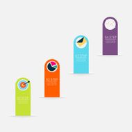 Abstract business info graphics template with icons N120