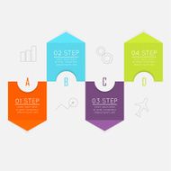 Abstract business info graphics template with icons N122