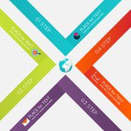 Abstract business info graphics template with icons N123