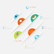 Abstract business info graphics template with icons N124
