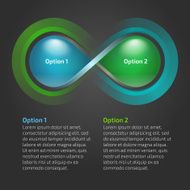 Eco water drop nature infinity loop infographic with text N3