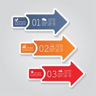 Modern arrow infographics element layout Vector N2