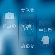 business infographic with unfocused background N242