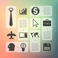business infographic with unfocused background N243