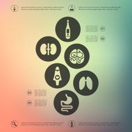 medicine infographic with unfocused background N98