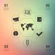 business infographic with unfocused background N244