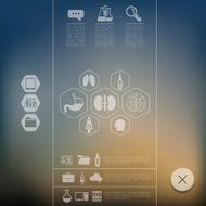 medicine infographic with unfocused background N100