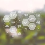 business infographic with unfocused background N245