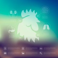 veterinary infographic with unfocused background N97