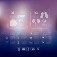 medical infographic with unfocused background N94