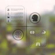 medical infographic with unfocused background N96