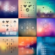 business infographic with unfocused background N248