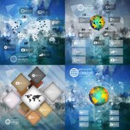 Infographic templates set for business design triangle design vector illustration