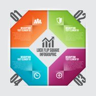 Lock Flip Square Infographic