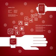 Smart watch concept vector infographics N4