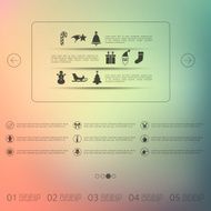 Christmas infographic with unfocused background N210