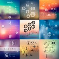 medicine infographic with unfocused background N101
