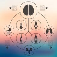 medicine infographic with unfocused background N102