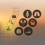 medicine infographic with unfocused background N103