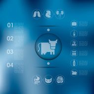 veterinary infographic with unfocused background N98