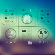 medical infographic with unfocused background N97