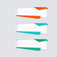 Vector colorful text box with steps trendy colors N4