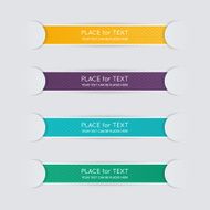 Vector colorful text box trendy colors N12
