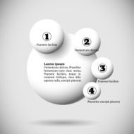 Infographics with group of flying balls N7