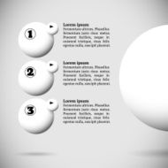 Infographics with group of flying balls N8