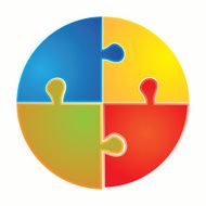 Puzzle piece infographics N3