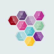 Hexagonal icon set N2