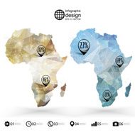 Africa map template triangle design infographics vector illustration