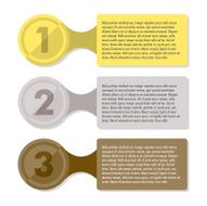 Three steps progress infographic template