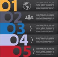 Vector paper lines and numbers design template N12