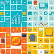 business flat infographic N137