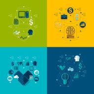 business flat infographic N140