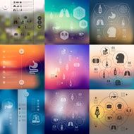 medicine infographic with unfocused background N105