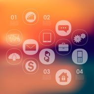 business infographic with unfocused background N254