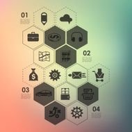 business infographic with unfocused background N255